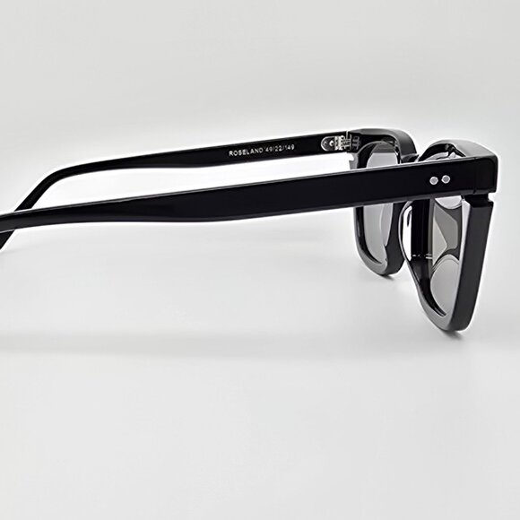Lowercase Roseland Gloss Black Frame Flat Grey Lens Sunglasses w/ Case 49-22-149 main image 13